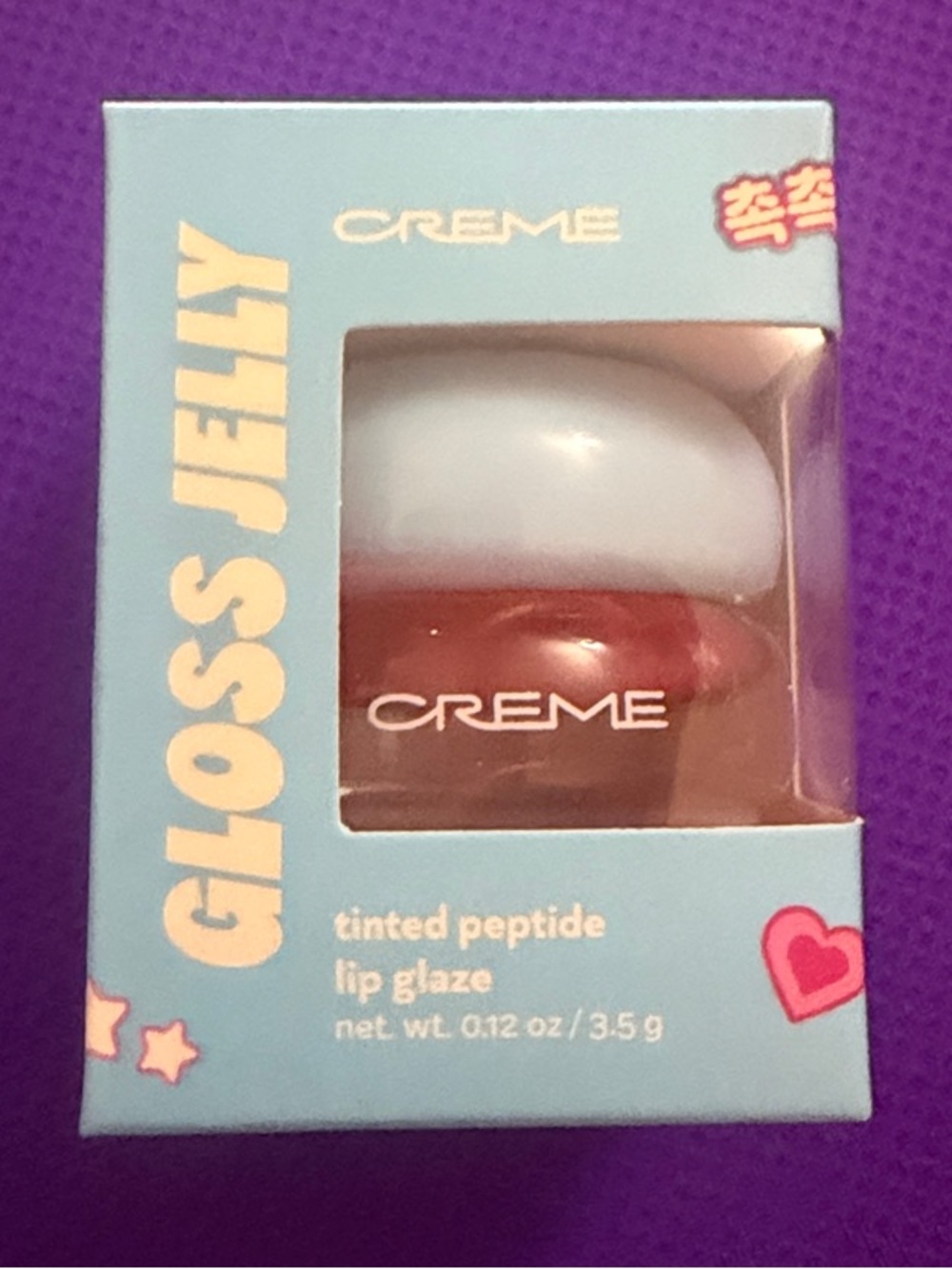 CREME Gloss Jelly Tinted Peptide Lip Glaze - Pink